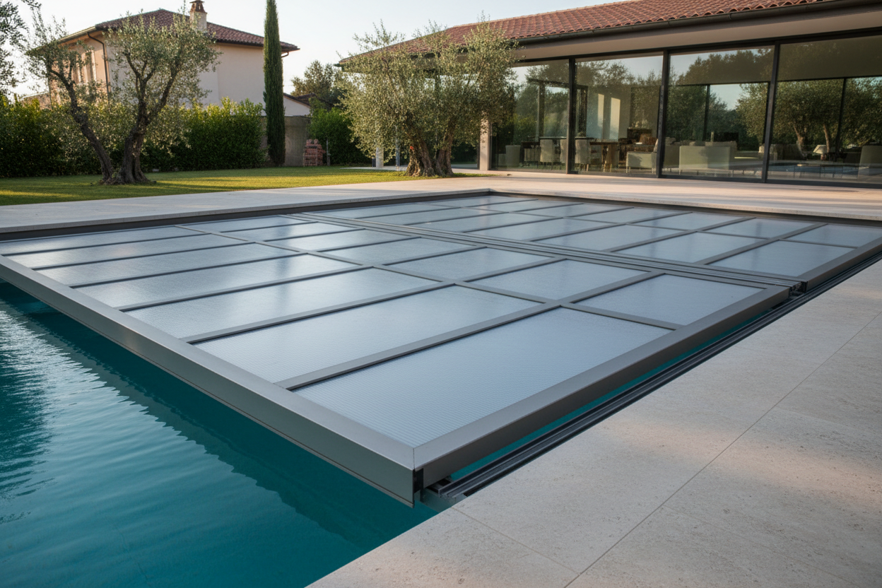 Couvertures de piscine en acier - Couvertures de piscine sur mesure