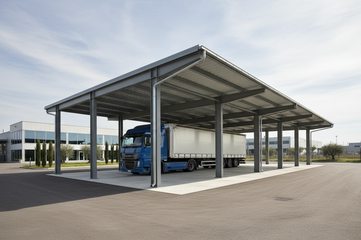 Tettoie per Camion in Acciaio - Copertura Camion Su Misura