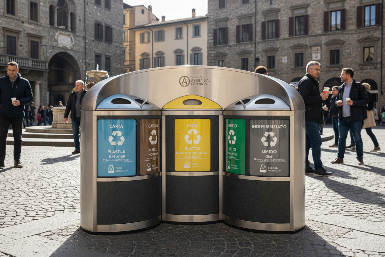Cestini Raccolta Differenziata - Contenitori Rifiuti Urbani per Comuni