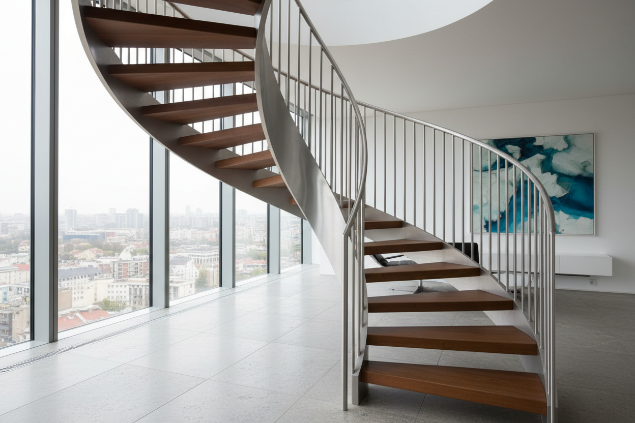 Scale da Interno Modulari Prefabbricate - Acciaio e Vetro