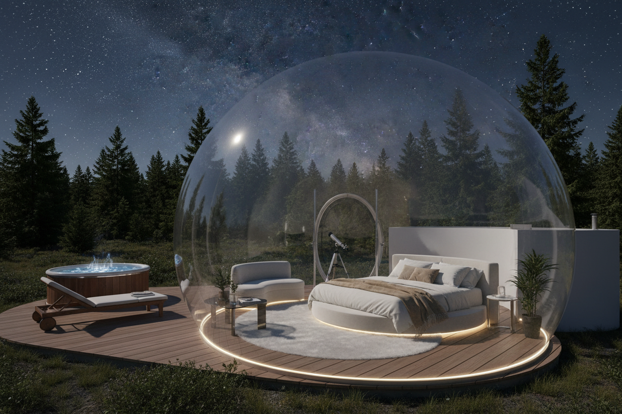 Dôme Glamping PMMA pour Hôtel - COPRITALIA Transparent Suite