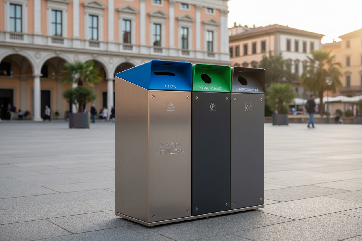 Cestini Raccolta Differenziata - Contenitori Rifiuti Urbani per Comuni