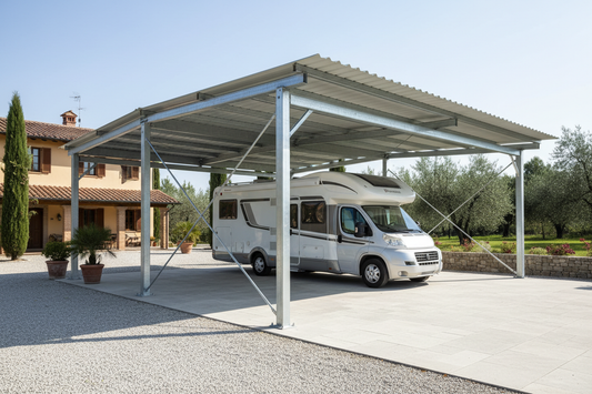 Auvents en acier pour caravanes et camping-cars - Couvertures hautes