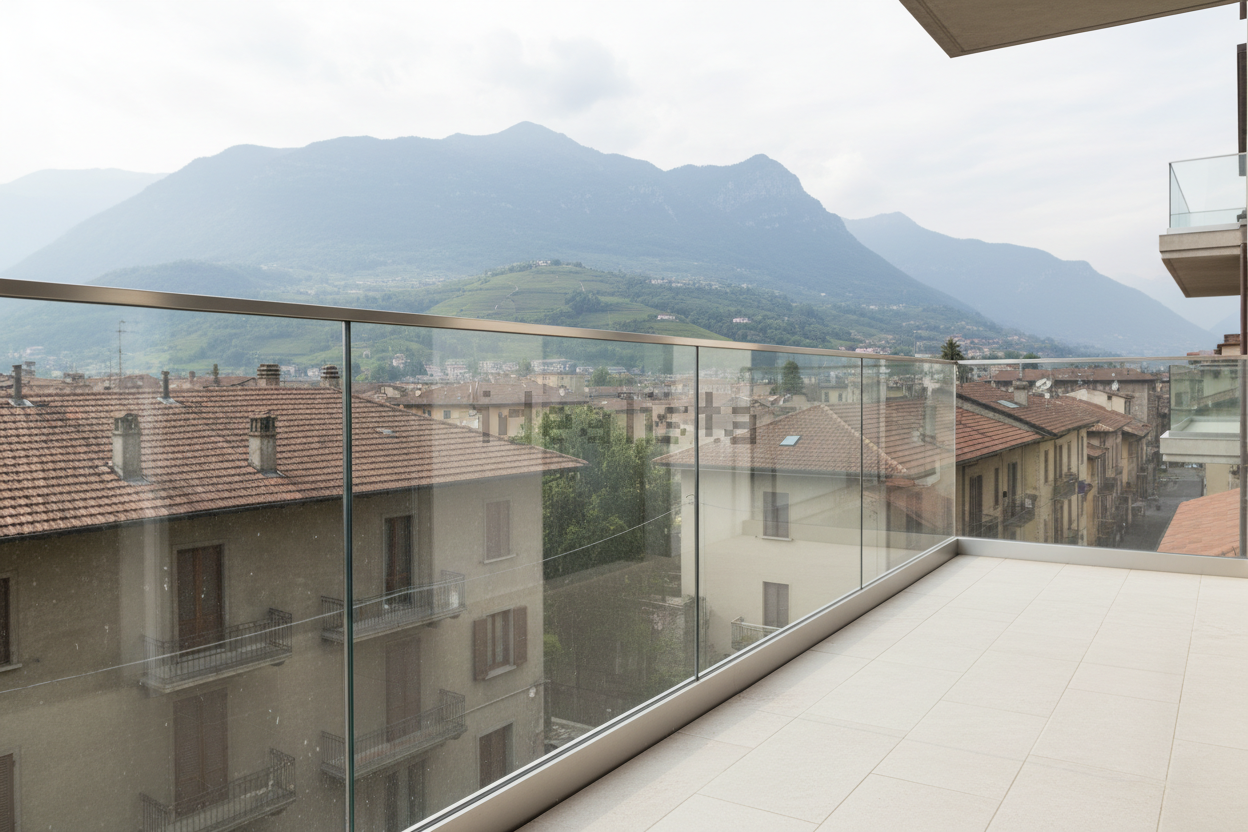 Parapetto vetro balcone moderno
