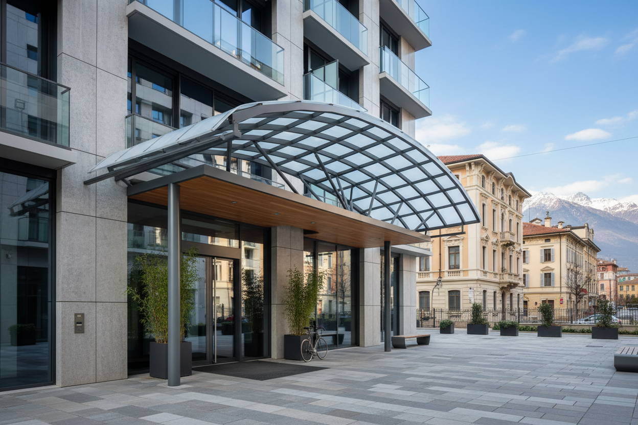 Pensilina condominio Cuneo