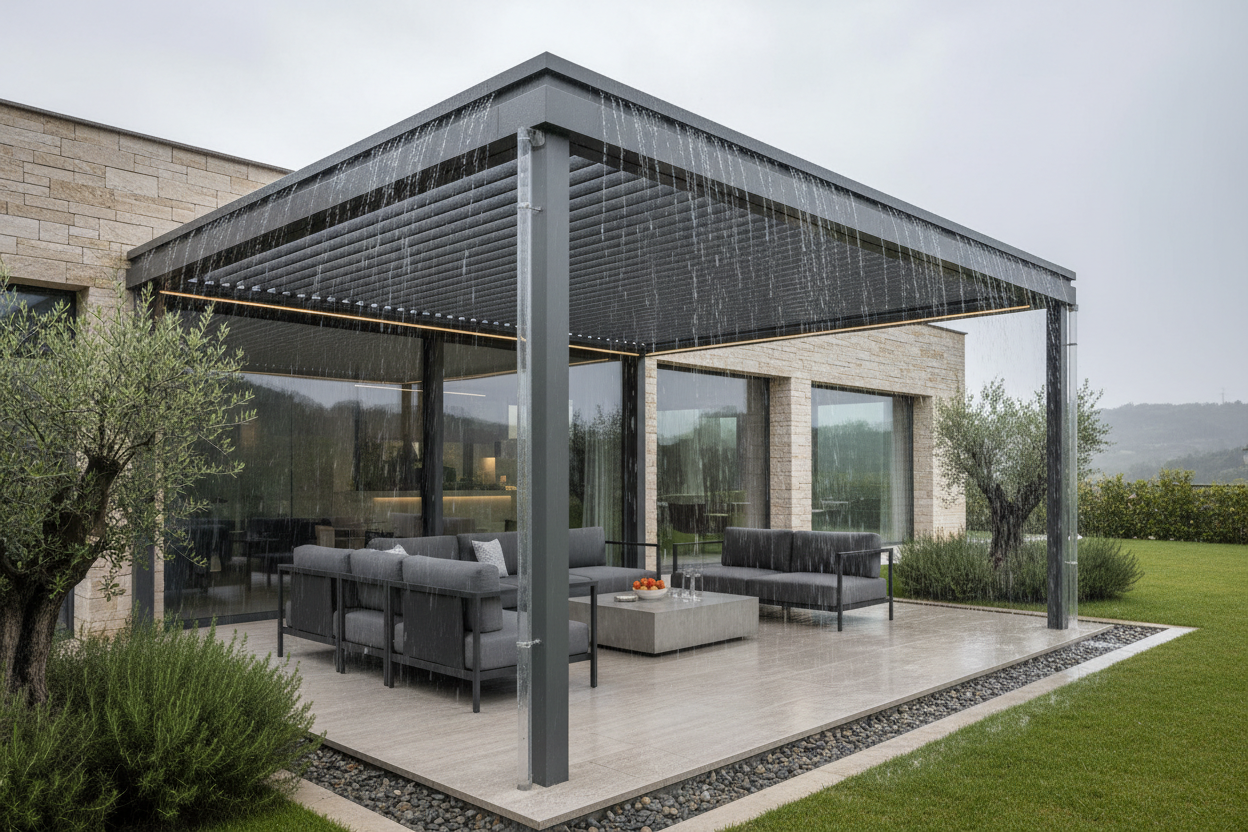 Pergola protezione pioggia