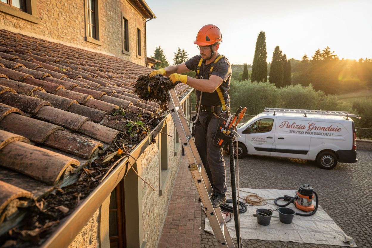 Pulizia grondaie