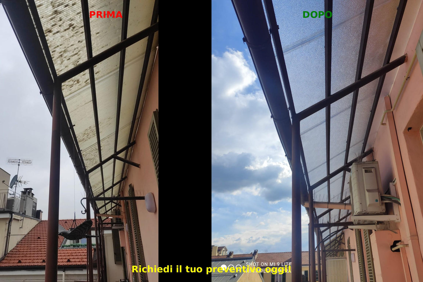 Sostituzione Lastre per Tettoie Danneggiate – Policarbonato, Plexiglass, Lamiere