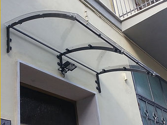 Pensilina Curva professionale - modelli standard o realizzata su misura