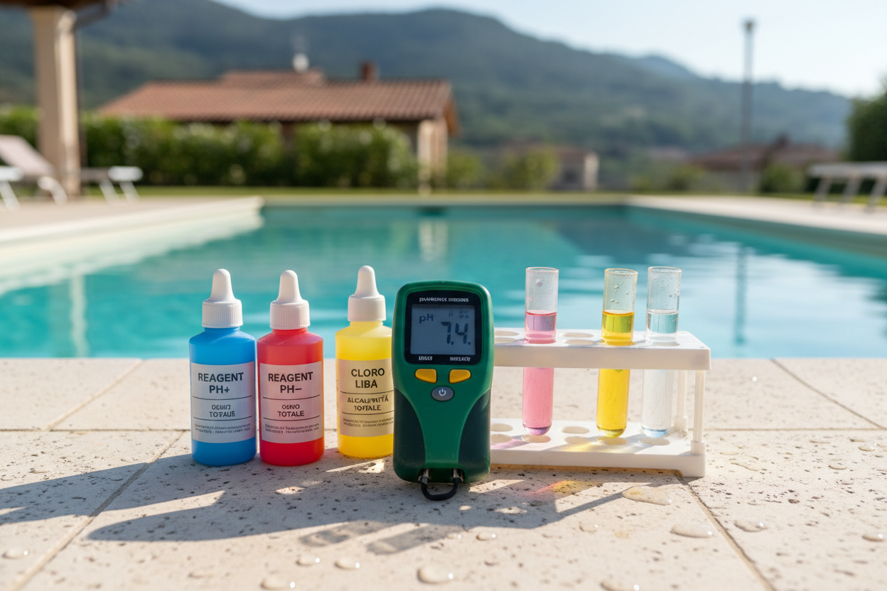 Test qualità acqua piscina